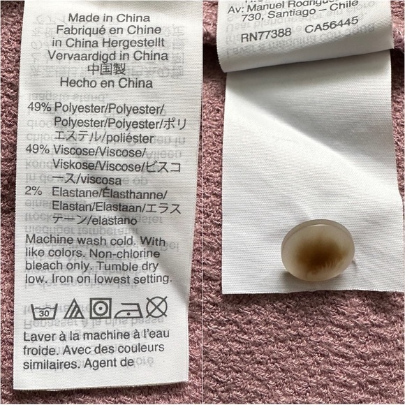 Madewell Dress Cross-Front Button Short Sleeve Mini Textured Purple 2X - Picture 9 of 12